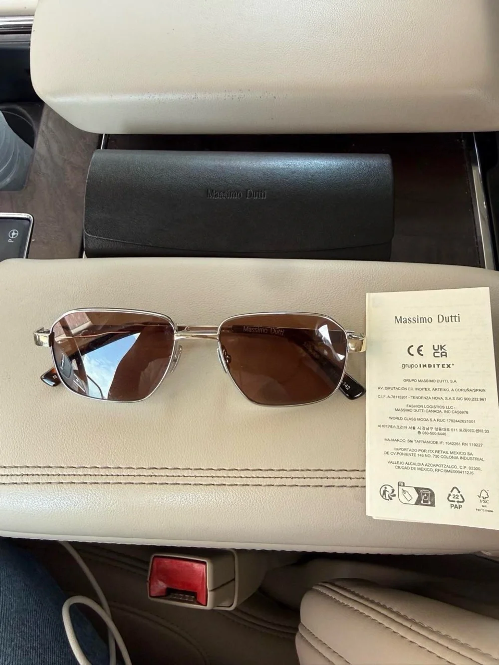 Massimo Dutti Tortoiseshell Temple Sunglasses - Brown Tones